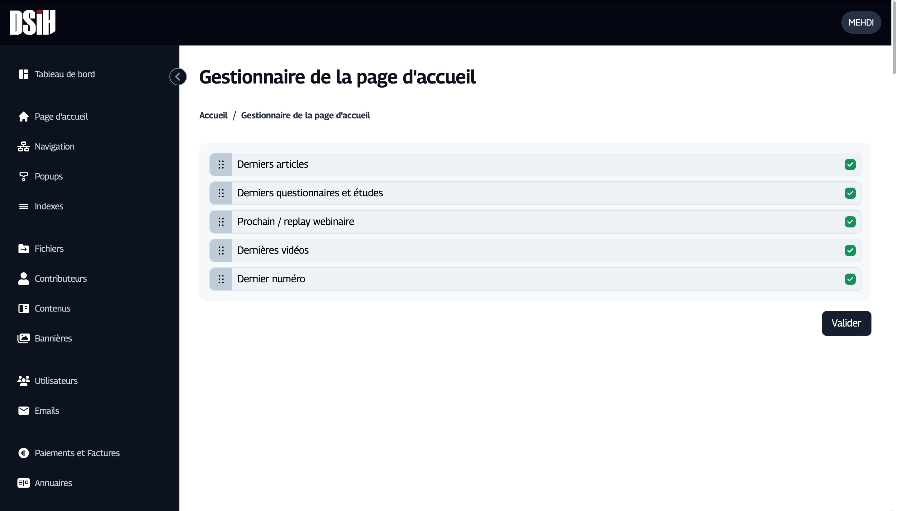 Capture page admin
