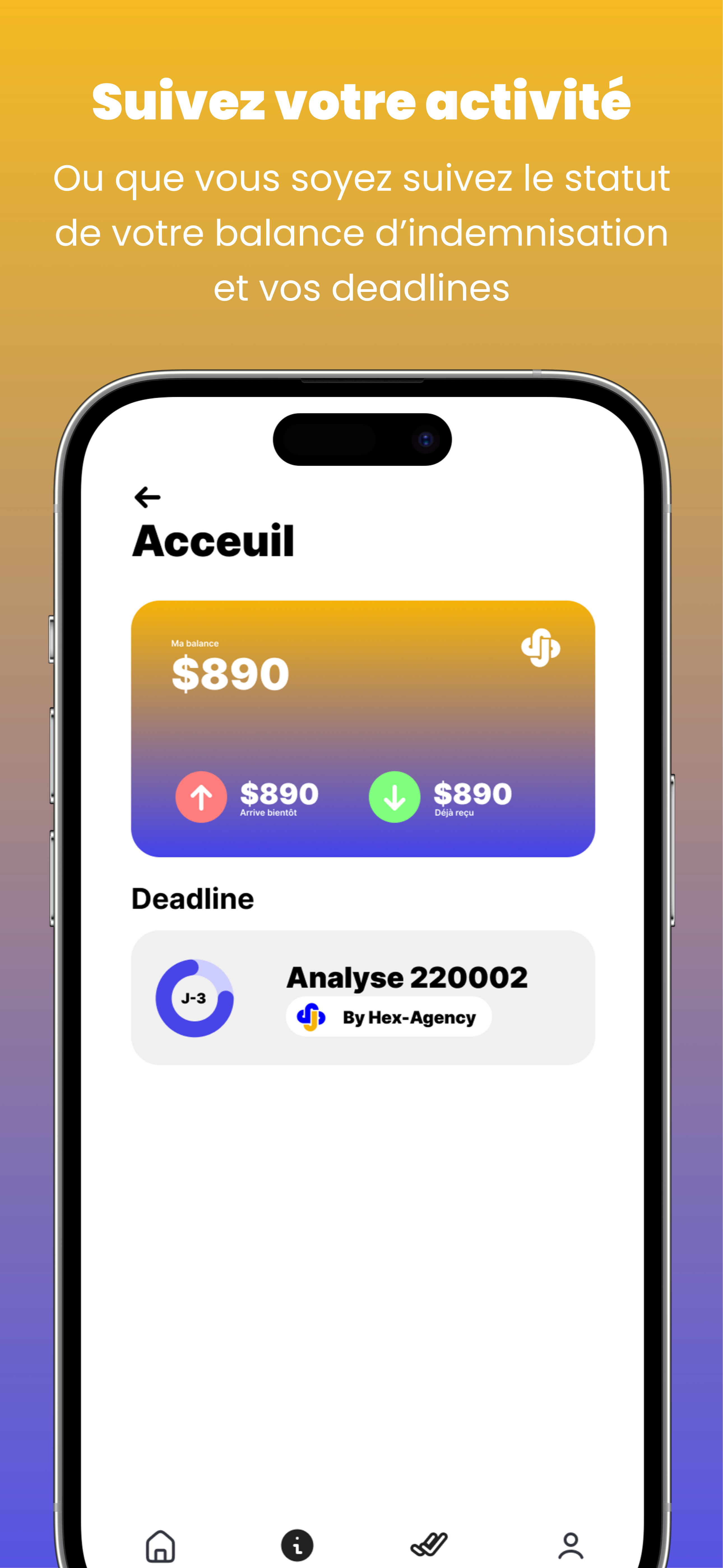 Capture d'écran - Gestion du profil